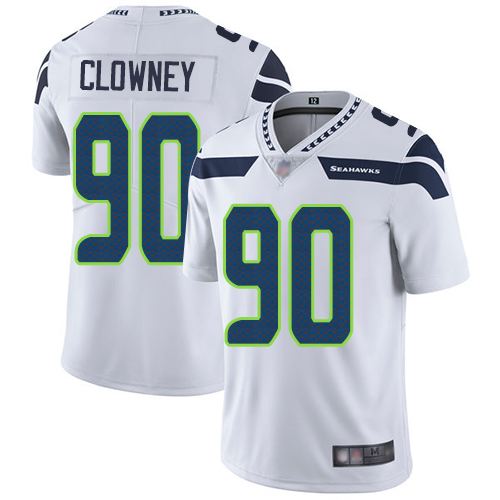 Seattle Seahawks Limited White Men Jadeveon Clowney Road Jersey NFL Football #90 Vapor Untouchable